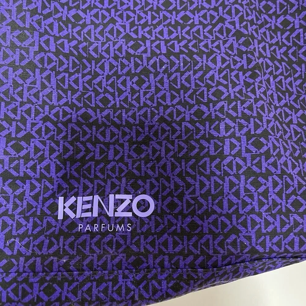 NWOT KENZO parfum purple logo canvas tote bag